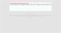Desktop Screenshot of pismobeachvacationhouses.com